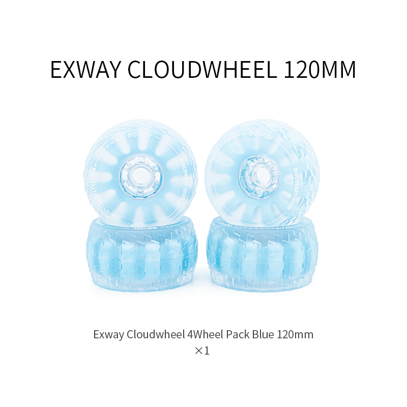 Kit de Poleas, Bandas y CloudWheels 120mm Para Patineta Eléctrica Exway 120mm