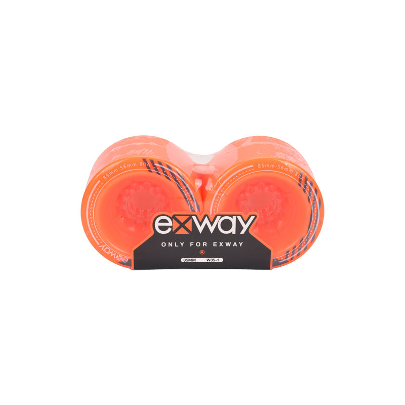 Par De Ruedas Exway De 85 Mm Color Naranja