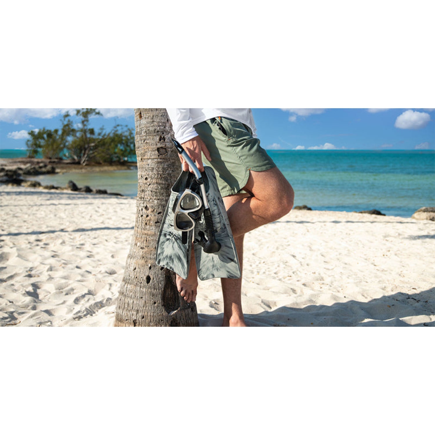 Aletas De Natación Riffe Kicks - Gris Tormenta / Remolino Negro