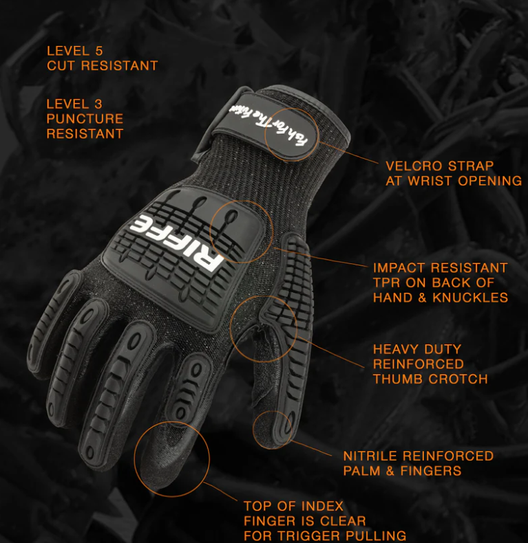 Guante De Alto Impacto Resistente A Cortes Holdfast Con Correa