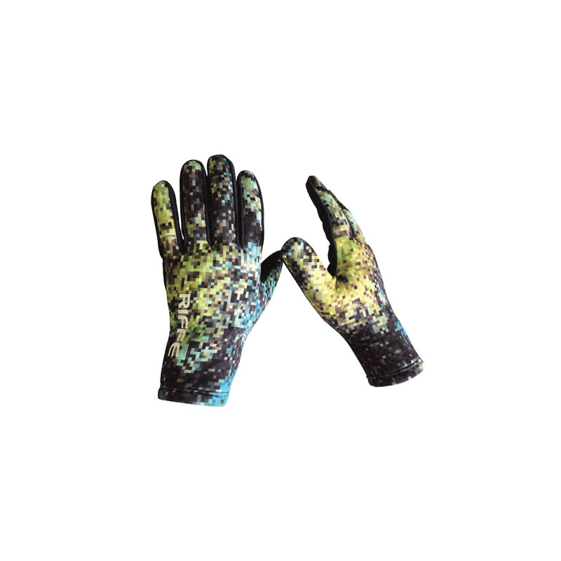 Guantes De Neopreno Negro Con Amara Riffe Camuflaje Digi-tek©
