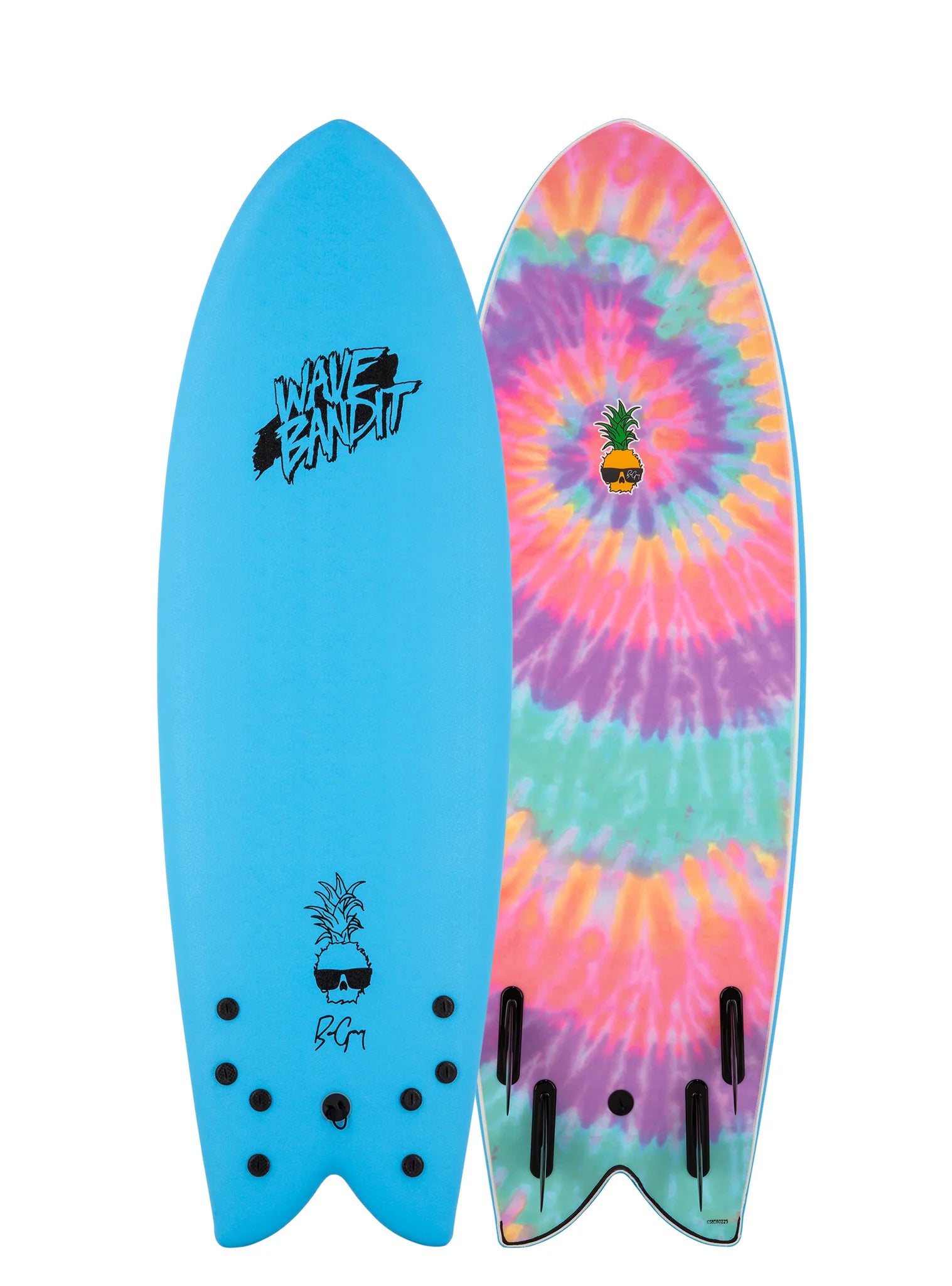 Surfboard Retro Fish x Ben Gravy 5'8 QUAD