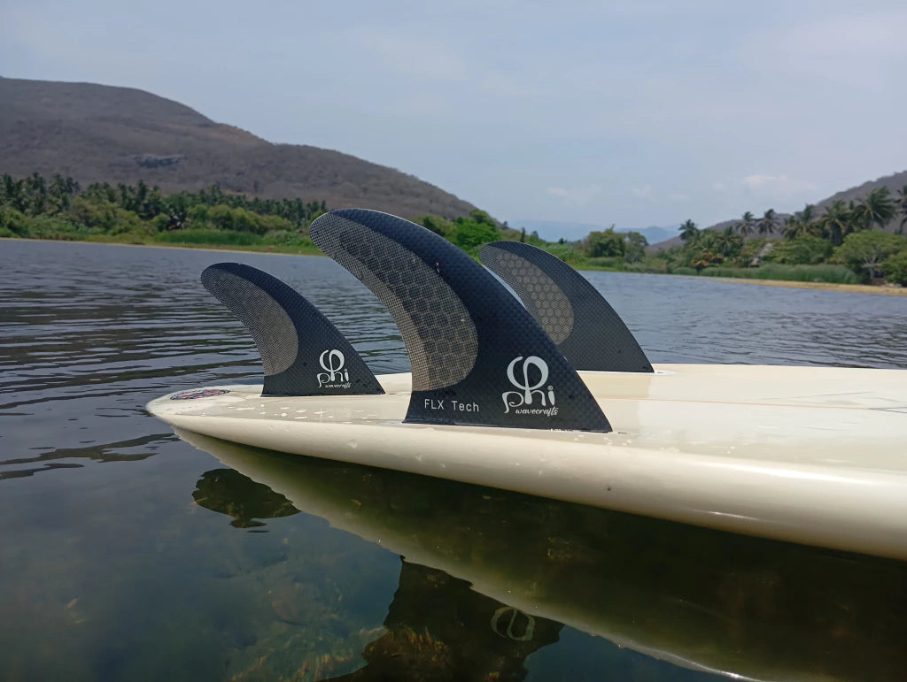 Quillas 5 fins set Thruster/Quad AM2, AM1 Carbon fiber FLX Tech