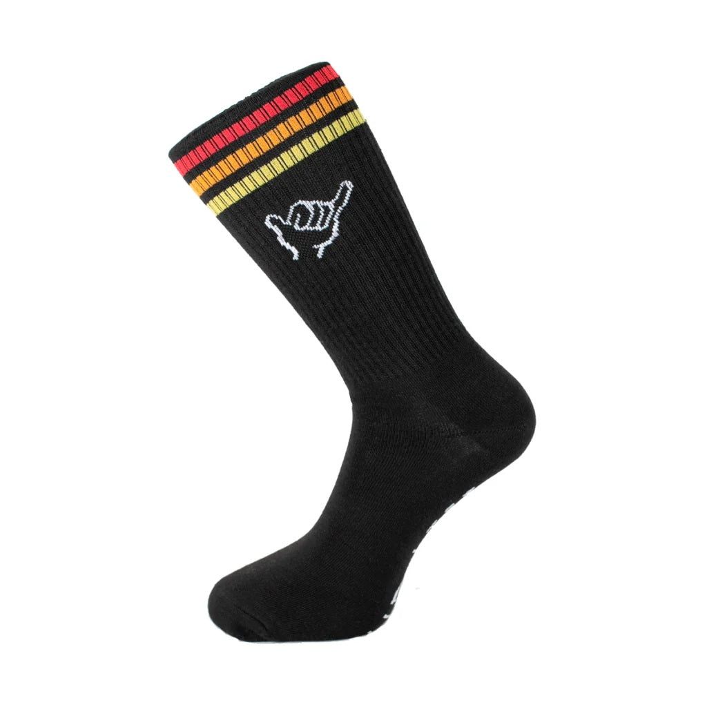 CALCETIN SHAKA STRIPES BLACK GUD LIFE