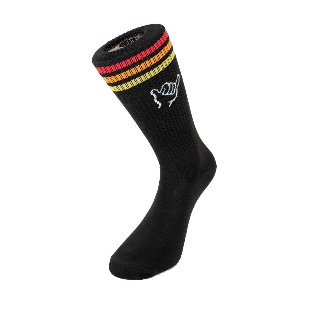 CALCETIN SHAKA STRIPES BLACK GUD LIFE