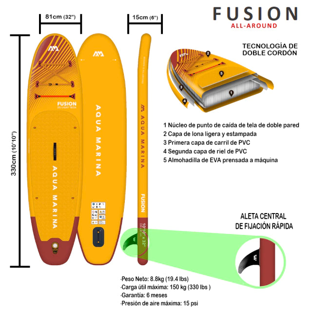 Paddle Board Inflable-FUSION ADVANCE 330 cm / 10'10"