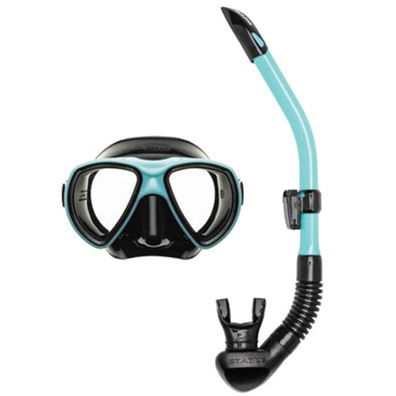 Set De Máscara Y Snorkel Premium - Nekton Azul Caribe Riffe