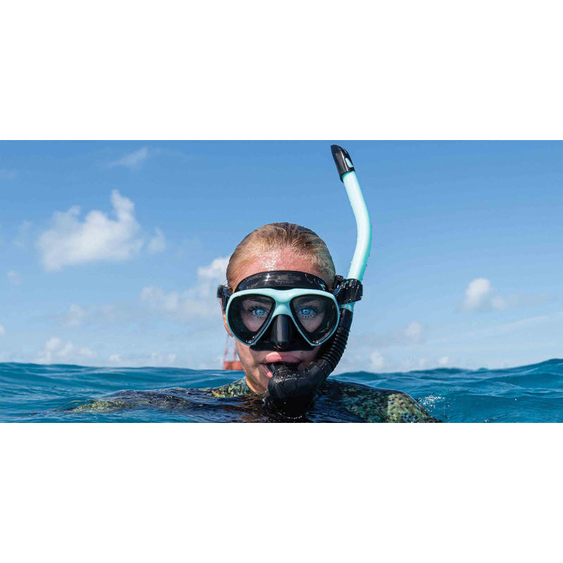 Set De Máscara Y Snorkel Premium - Nekton Azul Caribe Riffe