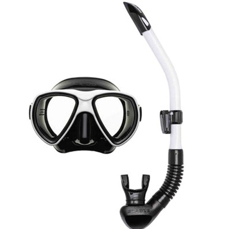 Set De Máscara Y Snorkel Premium - Nekton Blanco Riffe