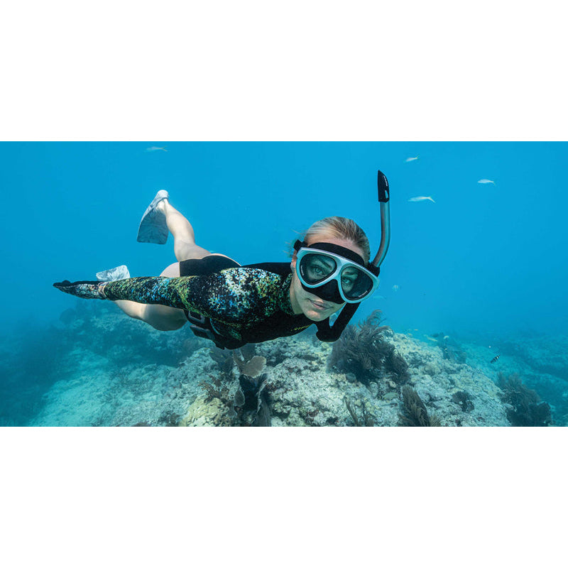 Set De Máscara Y Tubo De Buceo Premium - Mantis Silver Riffe