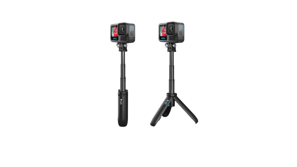 Accesorios GoPro: bastón Shorty y trípode compacto para cámaras GoPro, en color negro y tamaño mini.