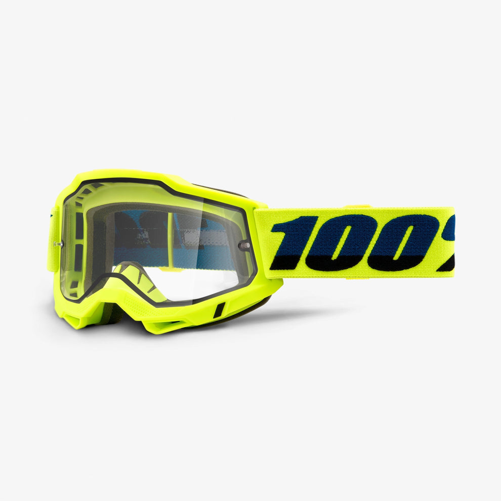 ACCURI 2 Enduro MTB Goggle Fluo Yellow - Clear Vented Dual Lens